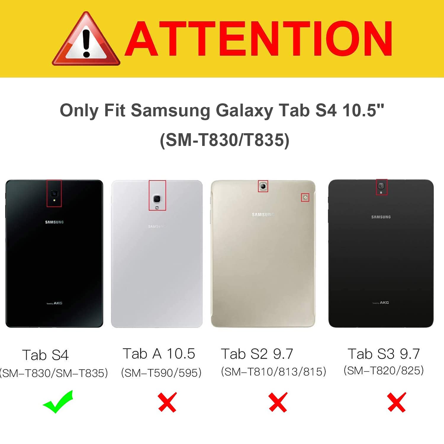 Ybfjce Case For Samsung Galaxy Tab S4 10.5'', Slim Stand Shell Protective Case With Pencil Holder, Premium Pu Leather Folio Cove